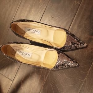 Jimmy choo snakeskin 3" heels
